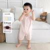 Baby Summer Short Sleeve Cotton Jumpsuit - Newborn Lightweight Pajamas Class A Air-Conditioned Crawler Outfit
