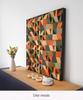 3D Solid Wood Mosaic Geometric Abstract Wall Art for TV Background or Entrance Hall
