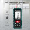 MILESEEY X6 Laser Tape Measure 40M 60M 80M 100M, Professional Rangefinder with Angle Display for DIY, Decorating, Building