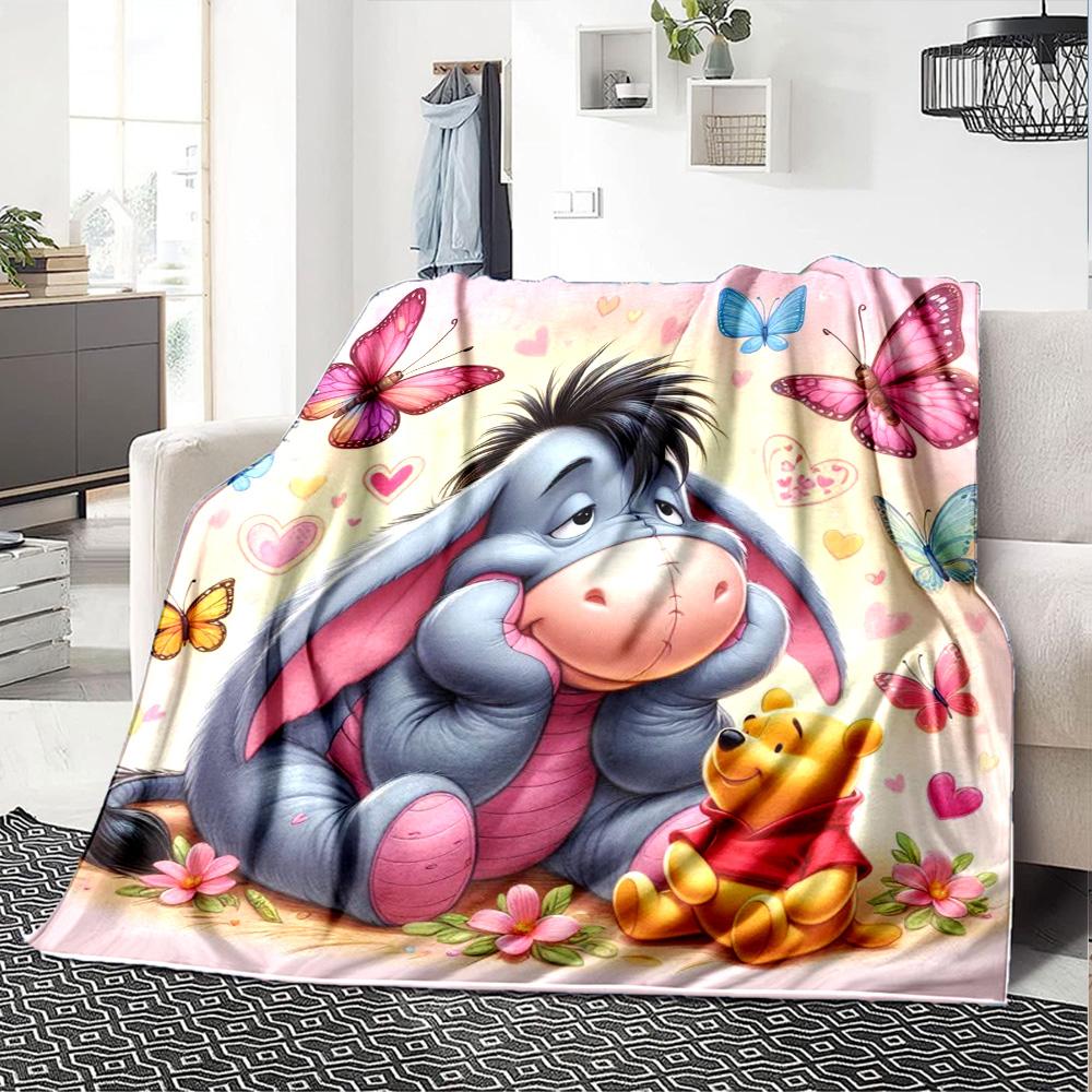 Piglet Eeyore'S Adventure Flannel Blanket Super Soft Warm Cozy Blanket For Sofa Bed Office Travel Allseason Home Decor Gift