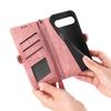 Geometric Embossed Flip Zipper Card Holder Wallet Leather Case for Google Pixel 11 Pro XL 10 9 8 7 6 A Shockproof Stand Cover