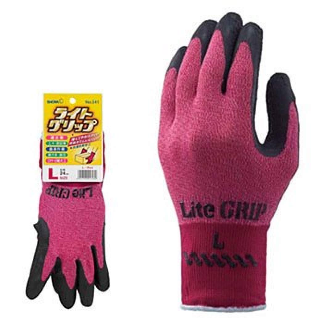 Светоотражающие перчатки SHOWA Light Grip 341 Без. (Набор 10) (С, Красный)