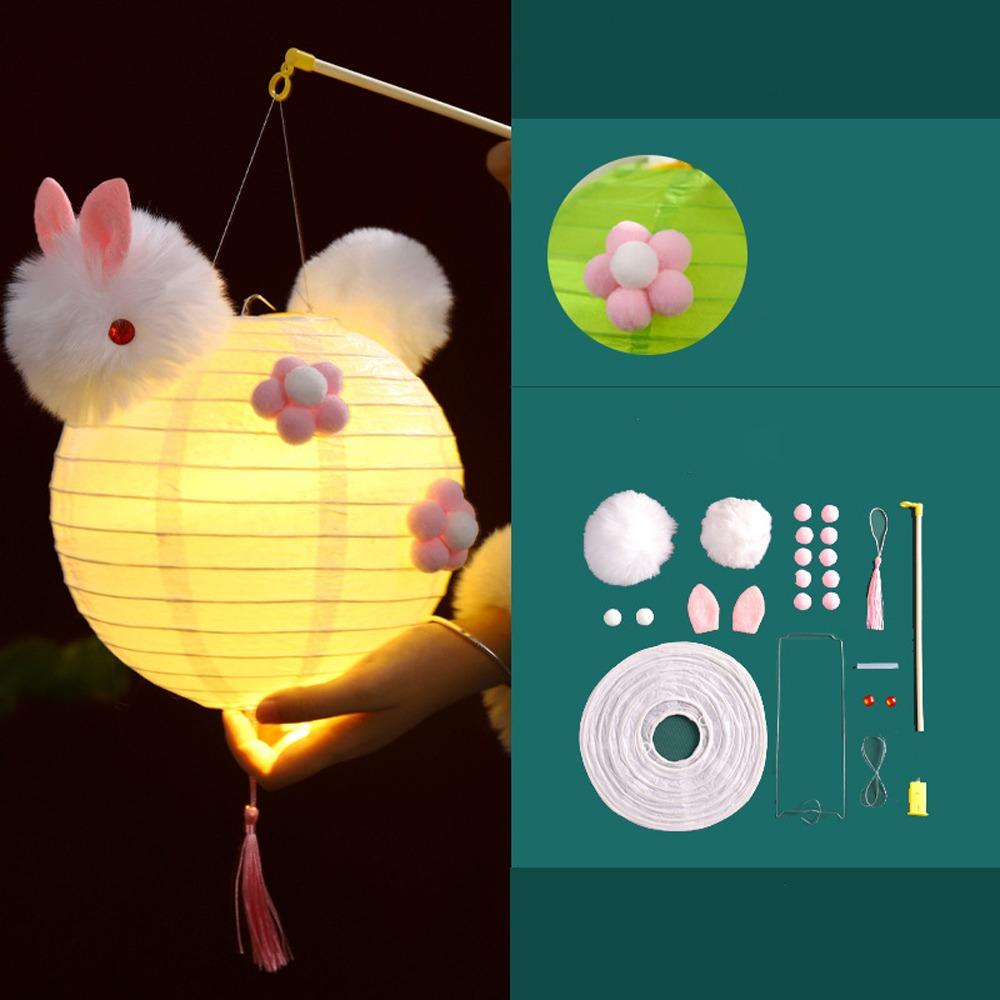 Portable Chinese Rabbit Lantern Traditional LED Lantern Toys Antique Lantern  New Year