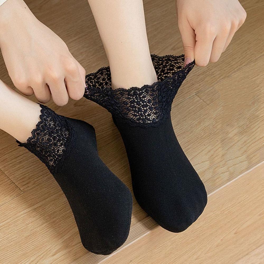 

5Pairs Thicken Winter Floor Shoes Soft Bottom Female Warm Socks Sweet Home Slippers Home фиолетовый