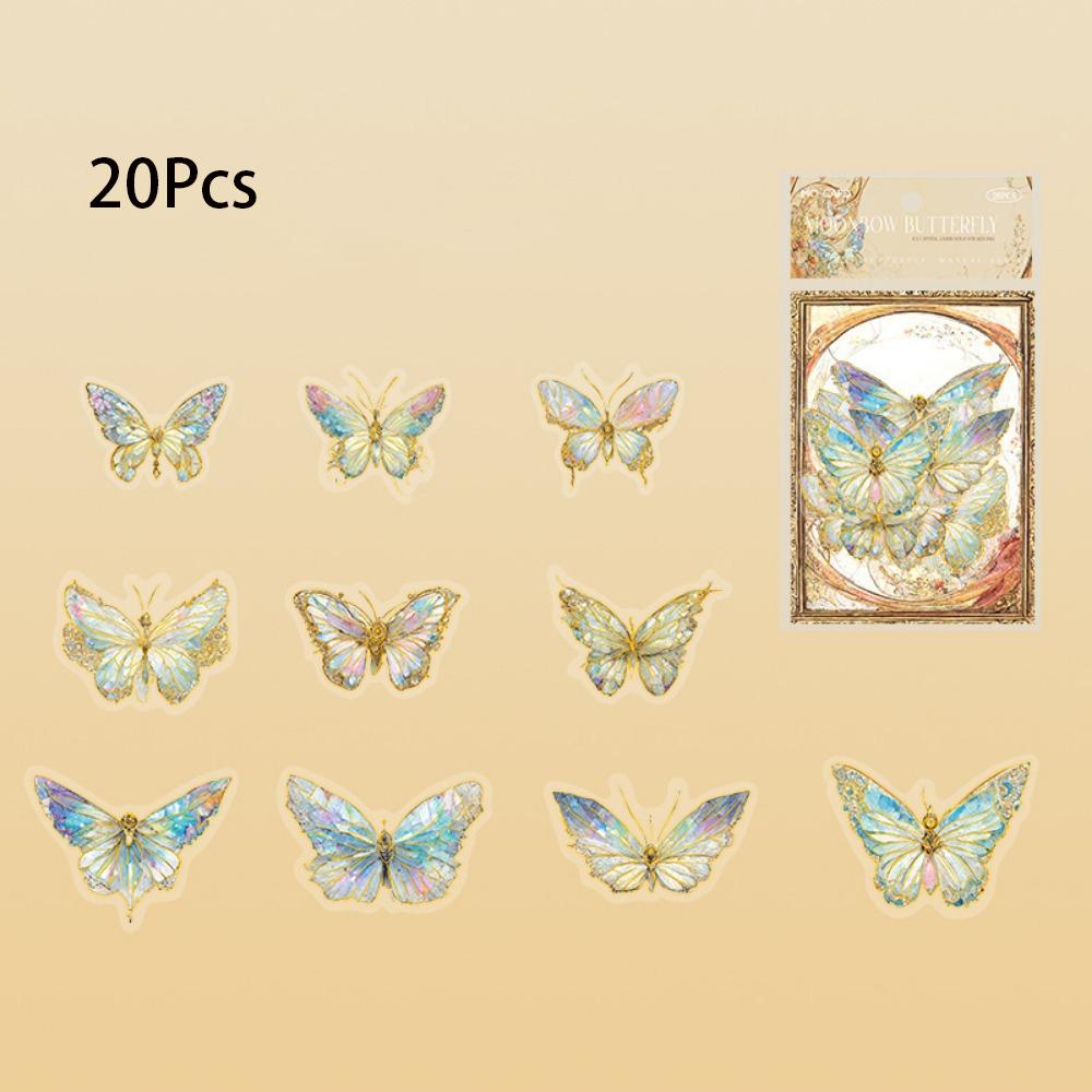

20Pcs Fashion Flashing 3D Pink Butterfly Creative Wall Sticker For DIY Stickers Modern Art Home Room Decoration DIY Wedding Gift 20Pcs