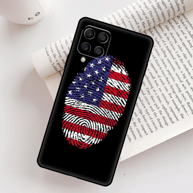 

National Flag fingerprint Case For Samsung Galaxy M21 M31 M13 M33 M53 M15 M35 M55 M16 M36 M56 M12 M32 M52 M14 M34 M54 Samsung M14