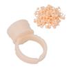 100pcs Eyebrow Lip Tattoo Ink Cup Holder Silicone Microblading Pigment Eyelash Extension Glue Ring