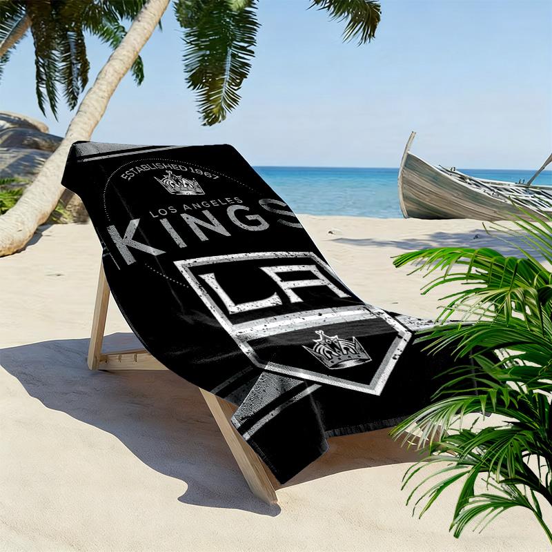 Los Angeles Kings Druck Strandtuch, Großes Weiches Schnelltrocknendes Handtuch für Strand Camping Schwimmen