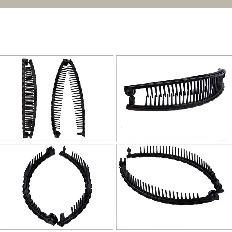 Nuova Pinza per Capelli a Forma di Banana Vintage Monocolore per Donne Ragazze Pettine a Onda Fermaglio Strumento per Acconciature Accessori per Capelli Moda Pratici