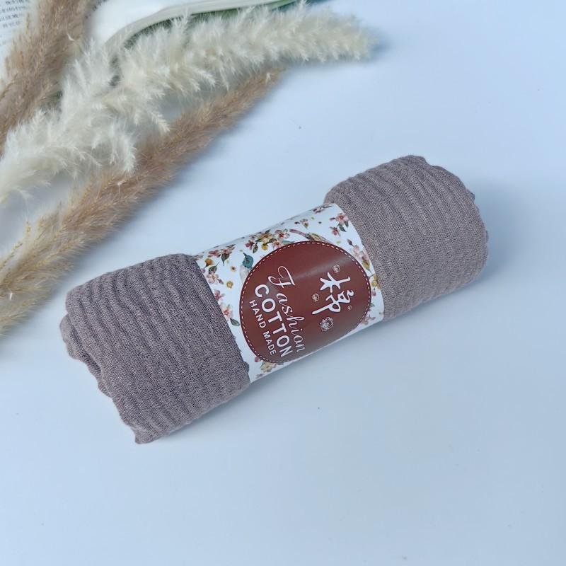Monochrome Cotton And Linen Scarf, Beard Headscarf, Crumpled Scarf, Shawl, One Piece Will Be Sent On Behalf Of Wj01.