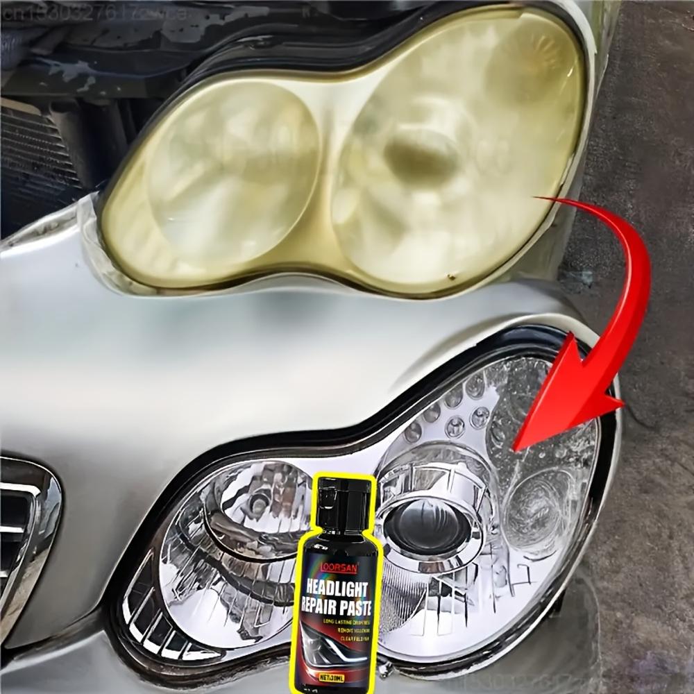 Car Headlight Repair Paste - Polishing Agent for Yellowing, Oxidation And Haze of The Lens | Improve Visibility in Bad Weather |
