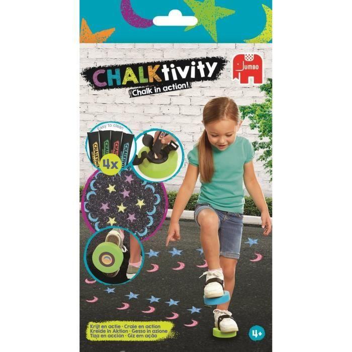 JUMBO Chalktivity - Tampons à Chausser, jeu créatif d’extérieur avec de la craie