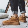 Sneakers da Uomo Autunno Inverno Calde in Pelle Bovina High Top Scarpe da Uomo con Plateau Antiscivolo Stivaletti da Uomo Moda Retrò