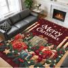 Christmas Printed Square Area Rug Soft Non Slip Floor Carpet For Bedroom Holiday Gift