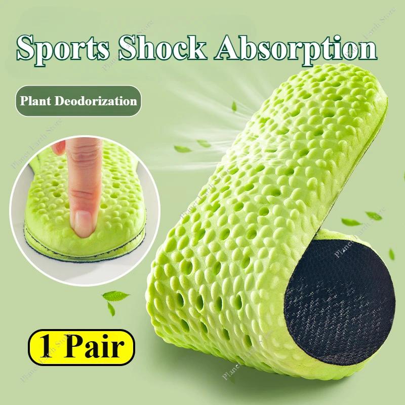 Summer Sports Insoles Deodorant Inserts Breathable Cushion Running Insoles Wormwood Deodorizing and Breathable Insole 35-46