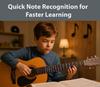 Autocollants de Touches de Guitare QMG – Notes Colorées Faciles pour Débutants – Inclut les Notes Dièses et Bémols – 14 Couvre-Touches – Sans Résidus –