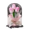 Tulip Glass Cover Flower Lamp Practical Birthday Gift Ornament Decorative Gift Teachers' Day Valentine's Day Eternal Flower Lamp