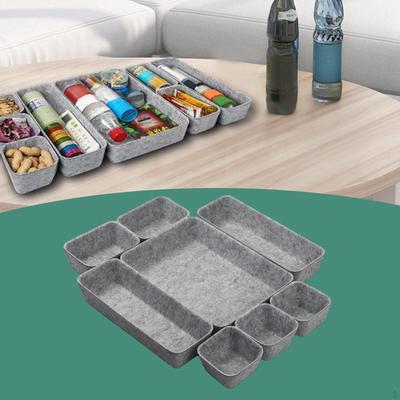 Vilt Lade Organizer Bak 8 Vakken Multifunctioneel Eenvoudige Scheider Opbergdoos voor Plank Kasten