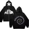 New 4atune Letter Print Versatile Loose Ruffian Handsome Retro Sweater Internet Celebrity Jacket