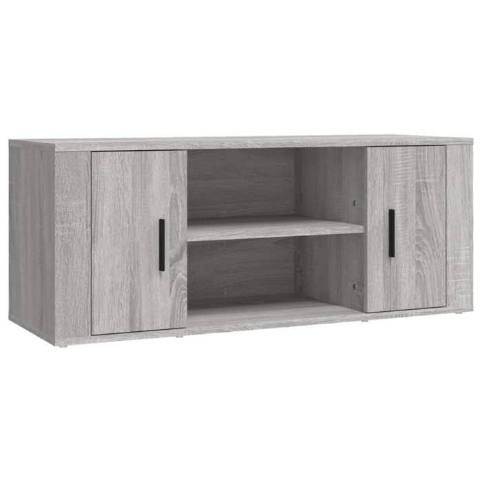 823097 vidaXL TV Cabinet Sonoma Grey 100x35x40 Cm Engineered Wood