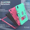 For iPad Pro 13 (2025)/13 (2024) Case Robot Style Silicone + PC Tablet Cover with Kickstand