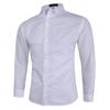 Men's Business Casual Long-Sleeved Solid Color Shirt, Large Size, Trendy Design