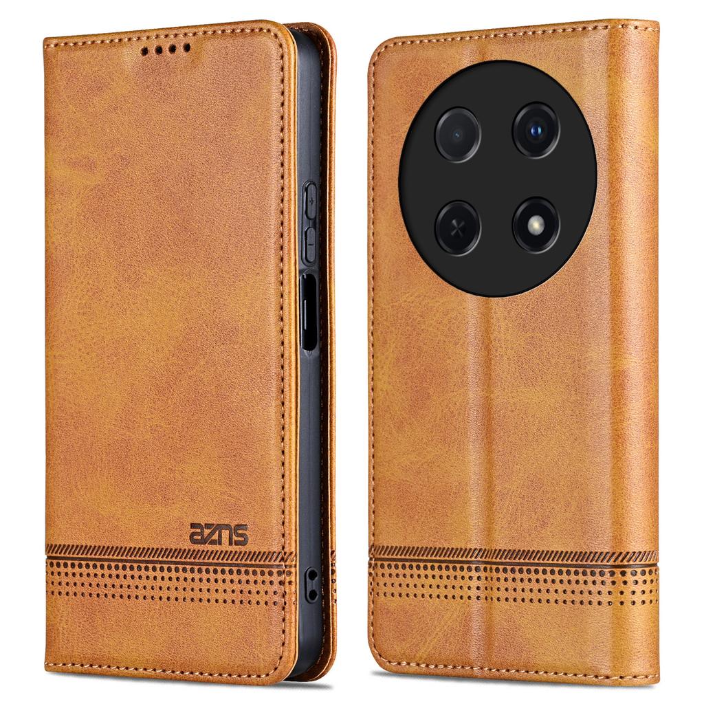AZNS For Huawei nova 12i 4G/Enjoy 70 Pro Case Leather Cowhide Texture Wallet Phone Cover