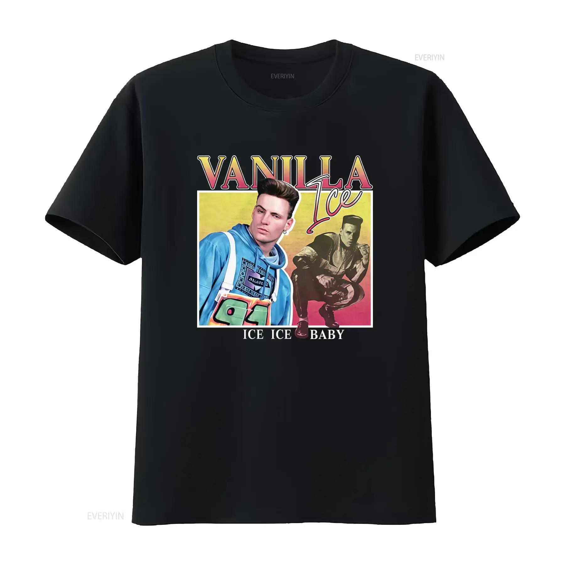 

Vanilla Ice Retro Music T Shirt Baby Design for Hip Hop Fans vintage Washed Versatile Casual Comfortable Breathable streetwea... S разноцветный