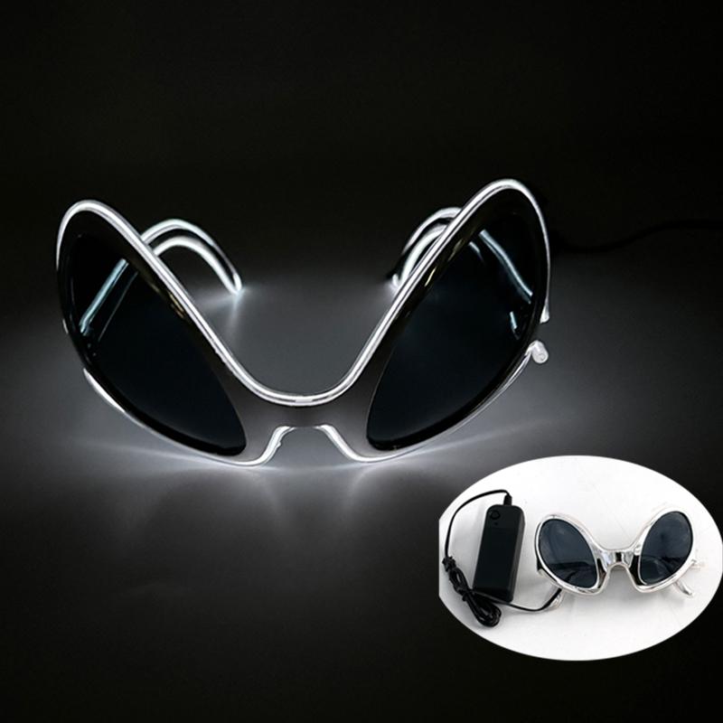 Nuovi Occhiali Stile Cyberpunk Cool Decorazione Luminosa per Feste Occhiali da Sole LED Luminosi Illuminazione Bar Rave Musica Festa da Ballo