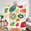 Fresh Mixed Fruits Flannel Blankets Are Perfect For Sofas, Office Beds, Travel, Sleep, And Use Throughout The Four Seasons