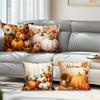 Autumn Pumpkin Cushions Pillowcase Printed Polyester 45x45cm Throw Pillow Cover Decorative Sofa Cushion Pillowslip Home Decor