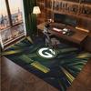 Green Bay Packers Personalized Crystal Velvet Carpet, Customized Name Text Soft Anti‑Slip Rug for Living Room Bedroom