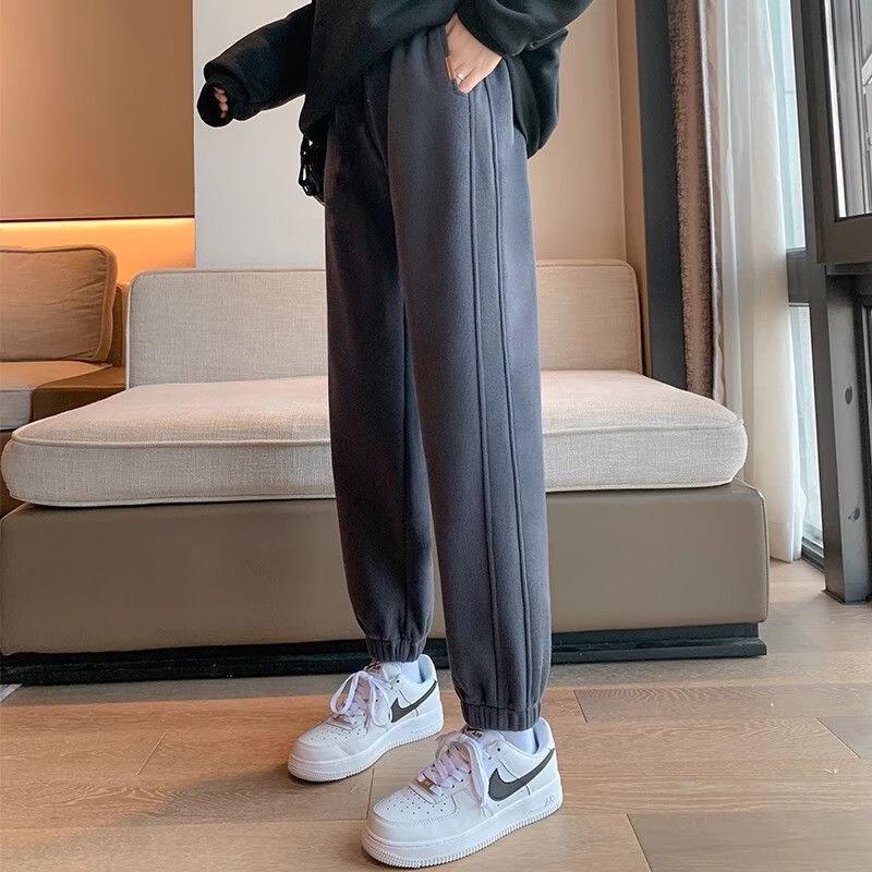 Langsha Women's Fleece-Lined High-Waist Joggers