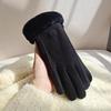 Cycling and Driving Thickened Velvet Warm Cold and Windproof Touch Screen Winter Suede Velvet Gloves
