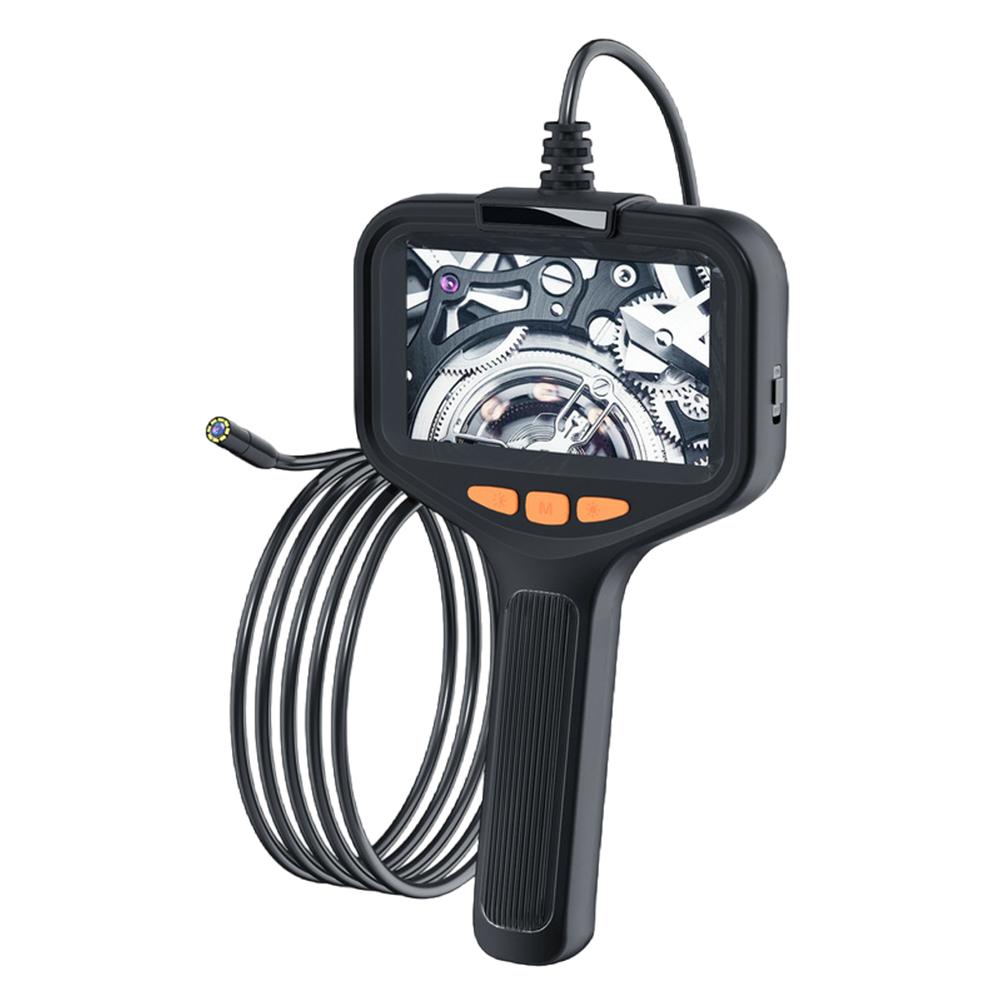 Single Industrial Endoscope Camera with Screen HD1080P Borescope Adjustable Light Pipe Sewer Camera for Cylinder Drain Pipe