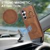 For Samsung Galaxy S25+/S24+ Case Card Holder Kickstand Leather + TPU Phone Cover with Ring Holder