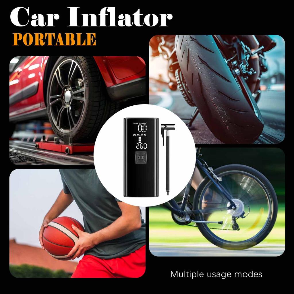 Tire Inflator 150PSI Portable Compressor,for Car Tires With 6000mAh Battery