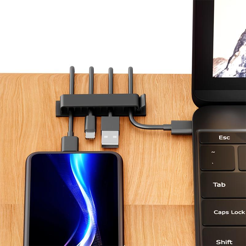 3pcs Self Adhesive Cable Clips 10 Slots Desk Wire Organizer Holder Home Office Car Cord Management Fixer