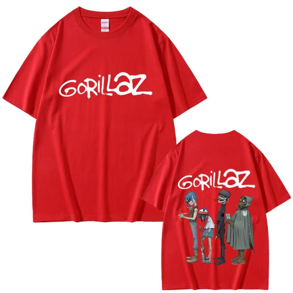 

Hot Alternative Rock Band Gorillaz Graphic Tshirts Men Women Hip Hop Fashion T Shirt Summer Male Casual Soft Cotton Tshirt Tops S