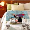 Cartoon T-The L-Little M-Mole Throw Flannel Throw Blanket, Lightweight Cozy, Durable Washable Cute Cool