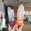 Two-color Sports Water Bottle Gradient Cute Sports Kettle Plastic Water Cup  Travel