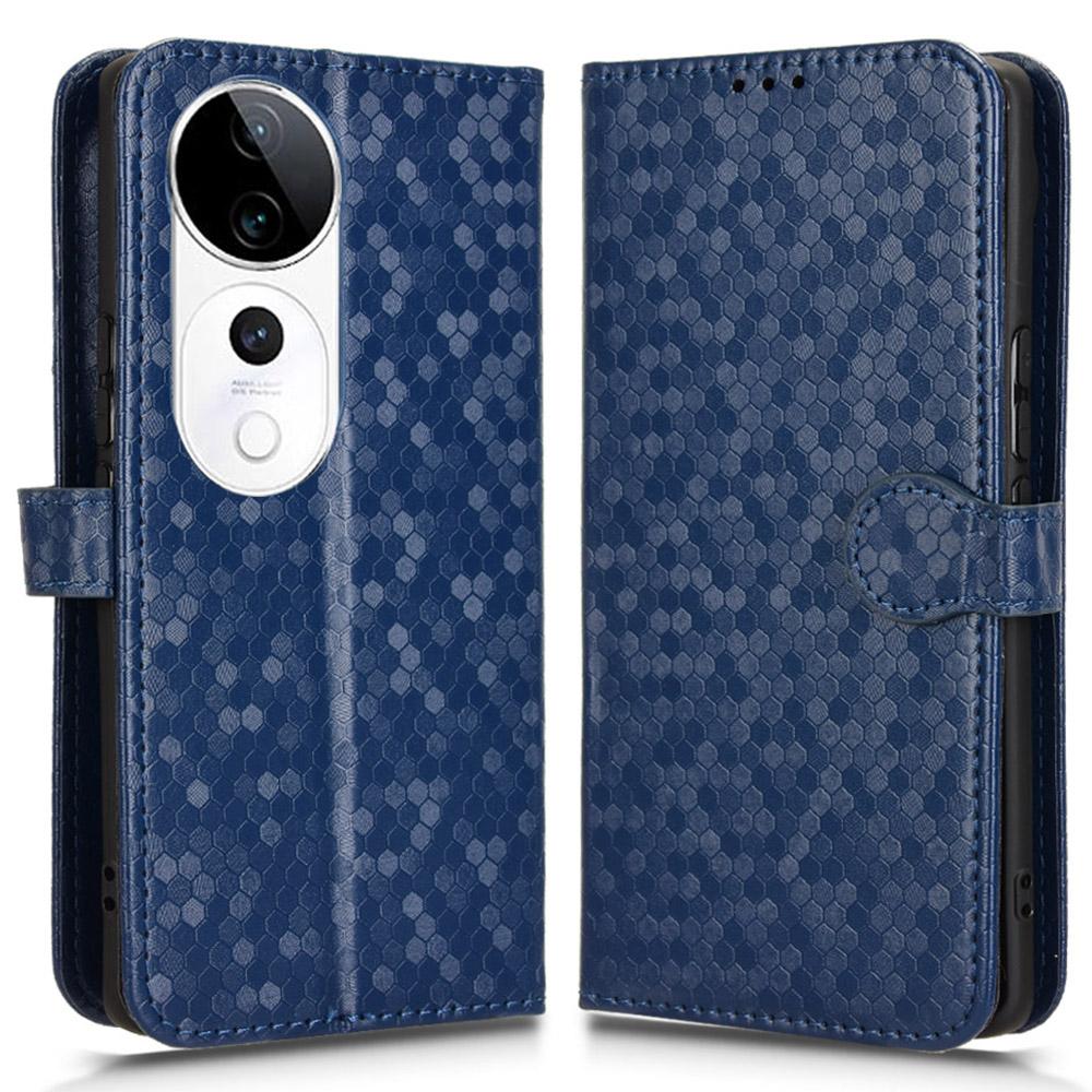 For vivo S19 Pro 5G/V40 5G Wallet Case Dot Pattern Imprint PU Leather Flip Phone Cover