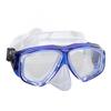 Diving Goggles with Nose Cover Wide View Anti Fog Tempered Glass Lens Silicone Snorkel Scuba Goggles Blue