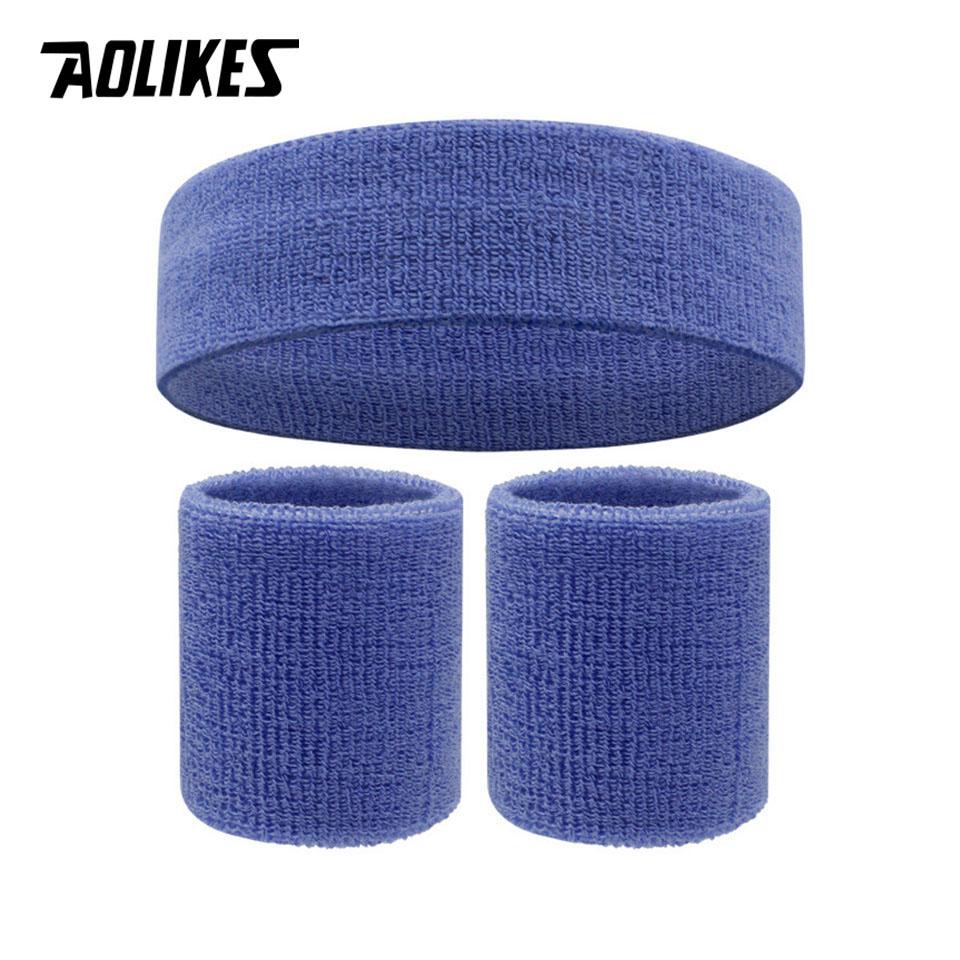 Aolikes Sports Headband Sweatband Stretch Elastic Outdoor Sport Sweat Headband Wristband Women Gym Running Tennis Headwrap