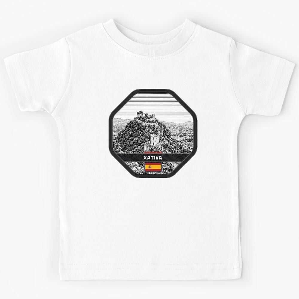 Xativa Spain Linocut Style Kids T-Shirt 150