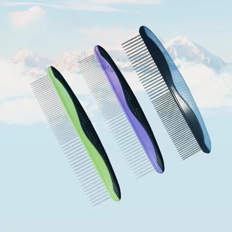 

Расческа для собак из нержавеющей стали, расчески для собак, массажная щетка для кошек, инструменты для чистки домашних животных, портативная расческа