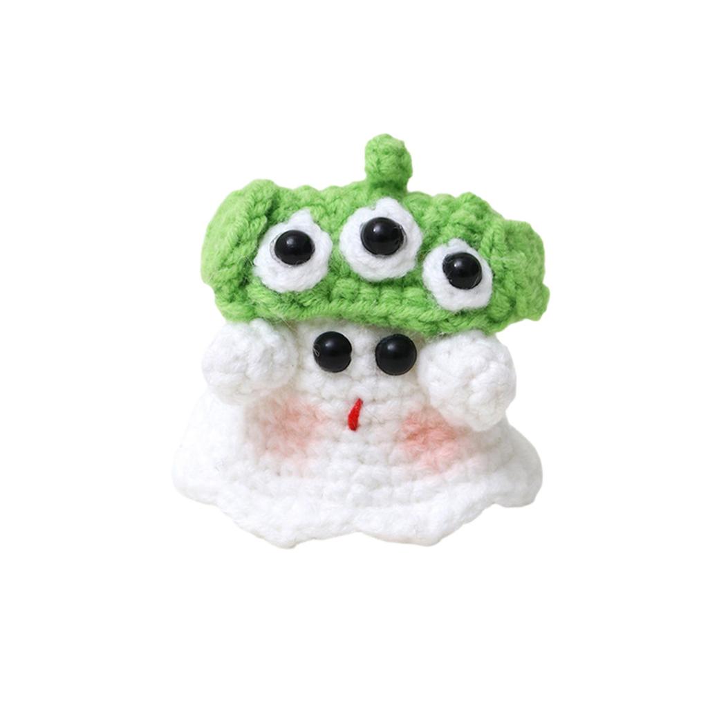 Handmade Wool  Knitted Ornaments, Cute Positive Energy Funny Doll Ornaments