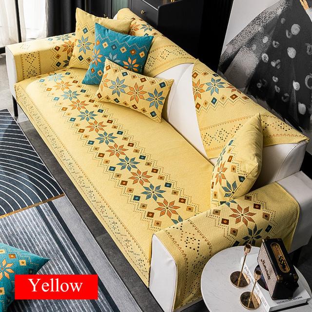 

Рушник для дивана в богемському стилі Синель Нековзні чохли для дивана Чохол для дивана Знімна собака Дитячий килимок для дивана Подушка для дивана L-форми 70x210cm 1pcs