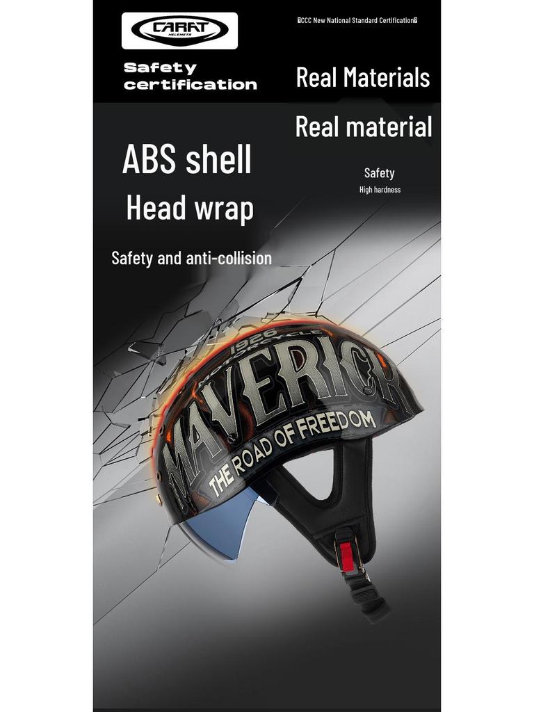 Retro Summer Breathable Motorcycle Half Helmet
