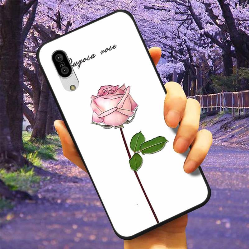 For Sharp Aquos Sense3 Case 3D Flower Relief Silicone Soft Emboss Cover For Sharp Aquos Sense 3 Lite Sense6 6 Luxury Cartoon
